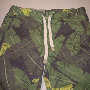 RHYTHM MEN'S FLORAL PRINT KHAKI STYLE JOGGER PANTS